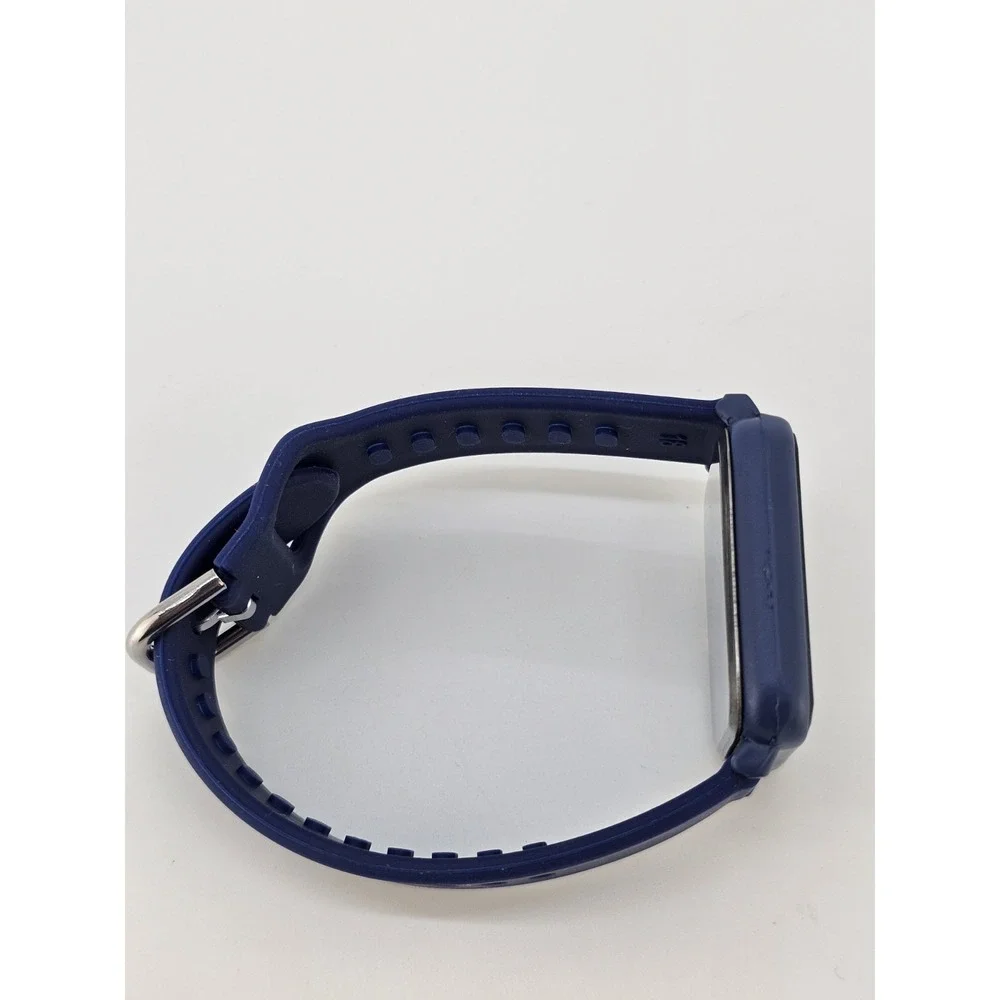 Women's Easy Read Tank Watch‎ 33MM Blue Dial Blue Plastic Bands NEW Battery